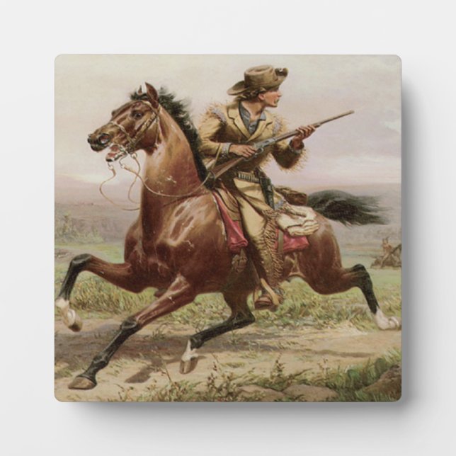 Old West Buffalo Bill 1885 w/Easel Plaque Fotoplatte (Vorderseite)