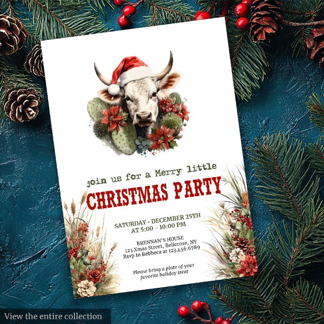 Old West Christmas party editable digital invites Einladung (Old West Christmas party editable digital invitation

)