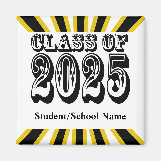 Old West Class of 2025 Abschluss Magnet (Vorne)