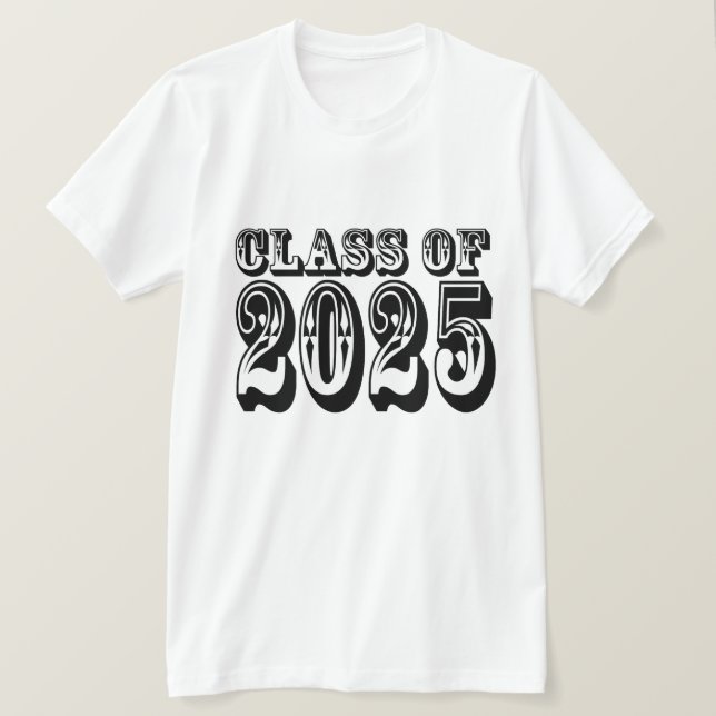 Old West Class of 2025 Abschluss T-Shirt (Design vorne)