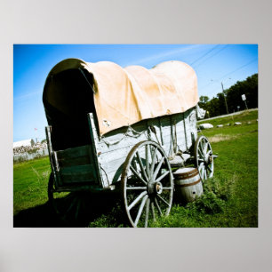 Old West Covered Wagon 02 Poster