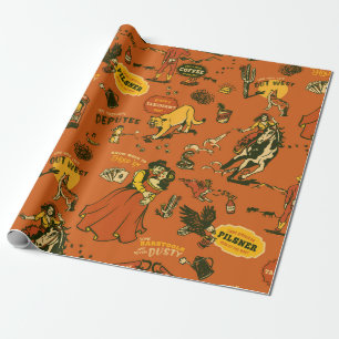 Old West, Cowboys & Saloons Muster Geschenkpapier
