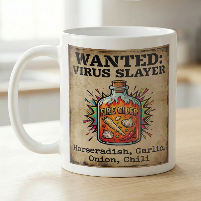Old West Fire Cider Virus Warnposter Kaffeetasse (Von Creator hochgeladen)