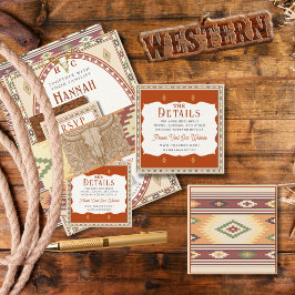 Old West Frontier Wedding Details Card Begleitkarte