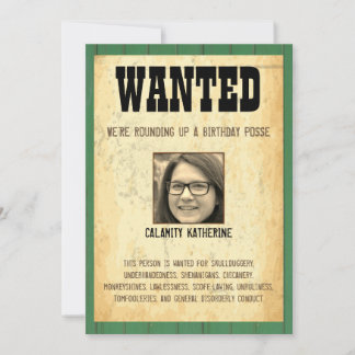 Old West Gewollt Poster Womens 🤠 50. Geburtstag Einladung