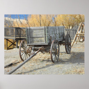 Old West Pioneer Wagon Poster