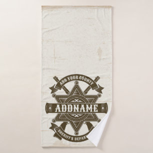 Old West Sheriff Stellvertretende Rifles Abzeichen Badhandtuch Set