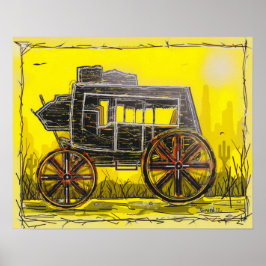 Old West Stagecoach Poster
