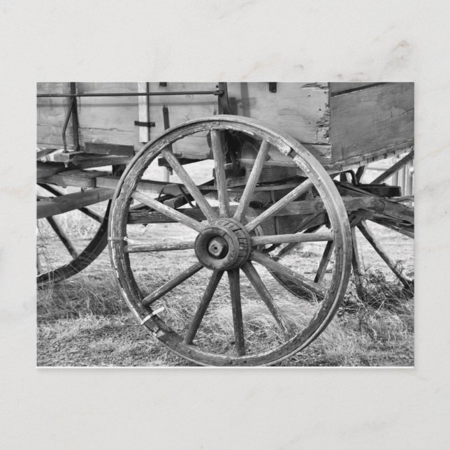 Old West Wagon Postkarte (Vorderseite)