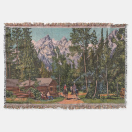 Old West Wyoming Throw Blanket Decke