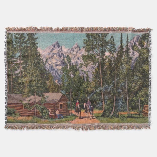 Old West Wyoming Throw Blanket Decke (Vorderseite)