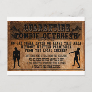 OLD WEST ZOMBIE POSTKARTE