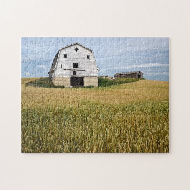 Old White Barn Jigsaw Puzzle (Horizontal)