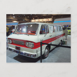 Old White Van Postkarte