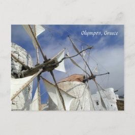 Old Windmills Olympos Karpathos, Griechenland mit  Postkarte
