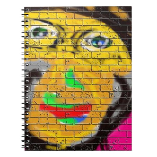 Old Wise Biker Face, Graffiti Art Notizblock (Vorderseite)