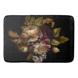Old World Dark Floral Bouquet Badematte