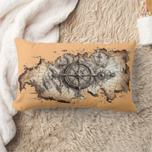 "Old World Explorer" Lumbar Pillow Lendenkissen