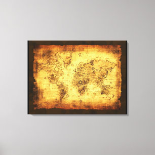 Old World Map Art Print Leinwanddruck