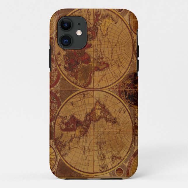 Old World Map iPhone-Hülle Case-Mate iPhone Hülle (Rückseite)