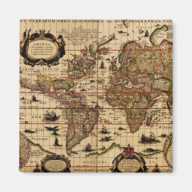 Old World Map Magnet (Vorne)