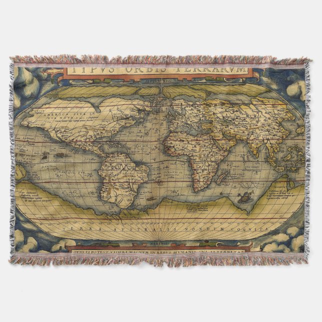 Old World Map Rugs Decke (Vorderseite)