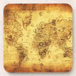 Old World Map Vintag Cork Untersetzer