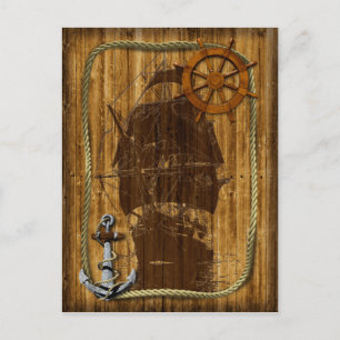 Old World Segelsport Postkarte