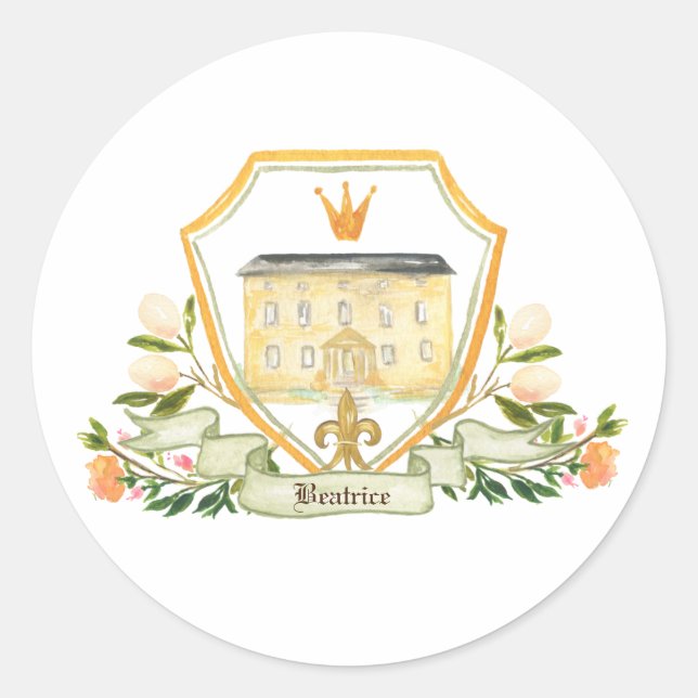 Old World Shakespeare | Fairytale Runder Aufkleber (Vorderseite)