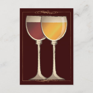 Old World Wineglass Weinberg Weinkarte RSVP Karte