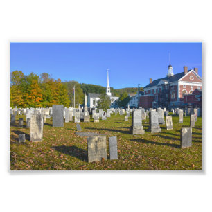 Old Yard Friedhof, Stowe, Vermont Fotodruck