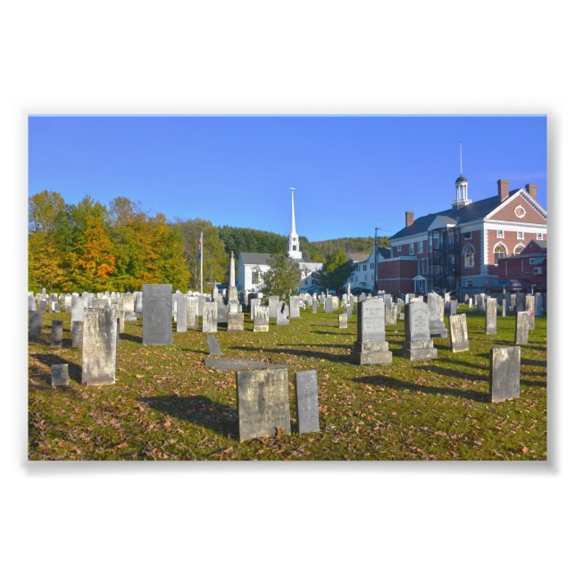 Old Yard Friedhof, Stowe, Vermont Fotodruck (Vorne)