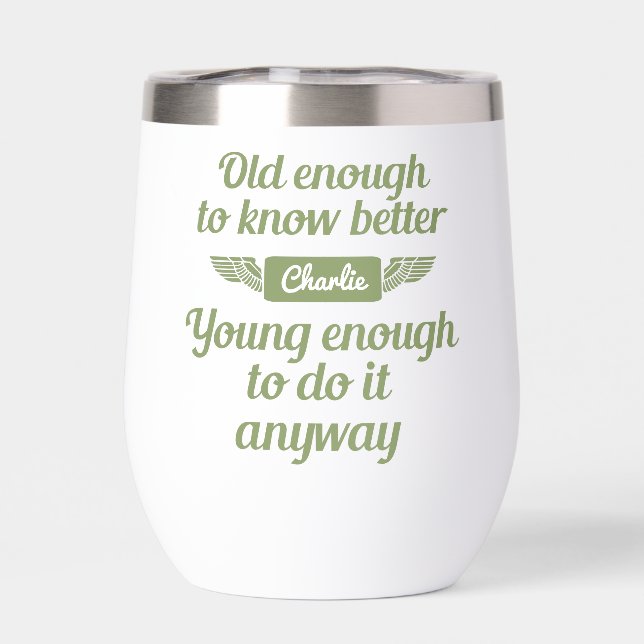 "Old & Young" individuelle Name Totbeutel (Rückseite)