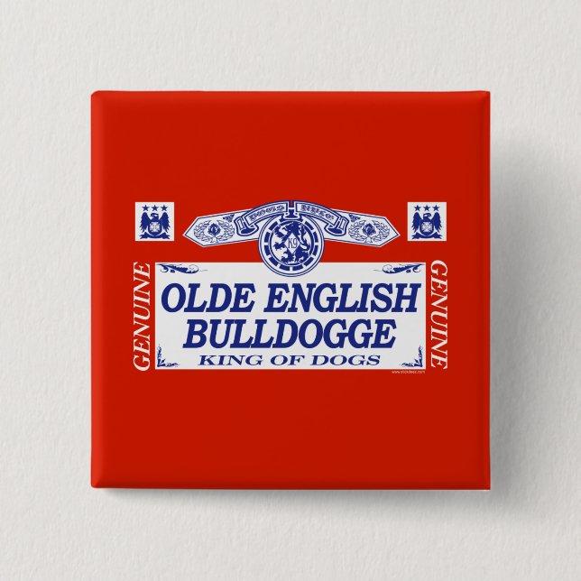 Olde Englisch Bulldogge Button (Vorderseite)