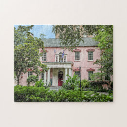 Olde Pink House Savannah Sehenswürdigkeit Foto Puz Puzzle