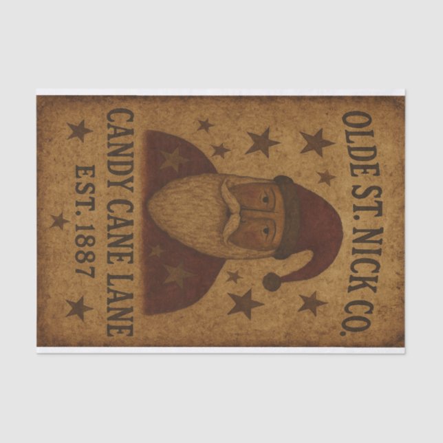 Olde St Nick Candy Canes Seidenpapier (Vorderseite)