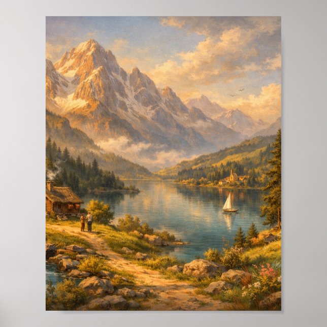 olden Serenity – Alpine Dreamscape Poster (Vorne)