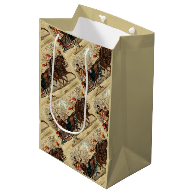 Older and Younger Sisters Ride - Mary Evans Mittlere Geschenktüte (Vorderseite Schrägansicht)