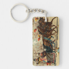 Older and Younger Sisters Ride - Mary Evans Schlüsselanhänger