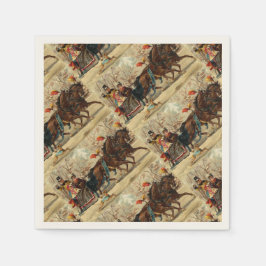 Older and Younger Sisters Ride - Mary Evans Serviette