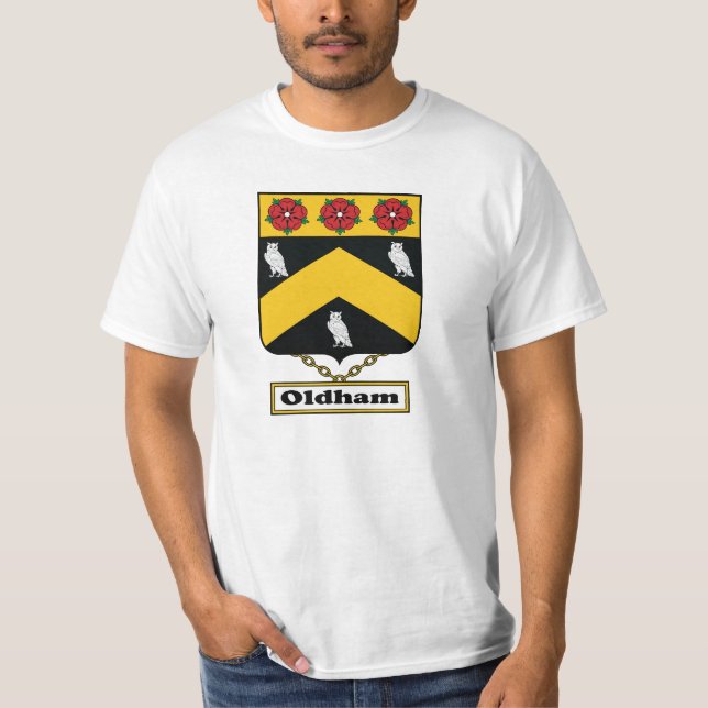 Oldham-Familienwappen T-Shirt (Vorderseite)
