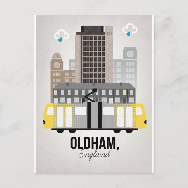 Oldham Postkarte (Vorderseite)