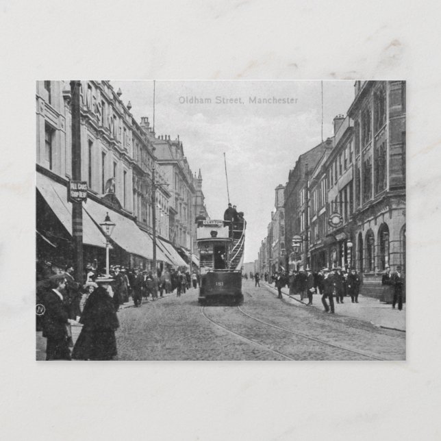 Oldham Street, Manchester, c.1910 Postkarte (Vorderseite)