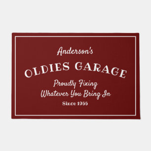 Oldies Garage jeden Namen Funny Sprichwort Red Doo Fußmatte