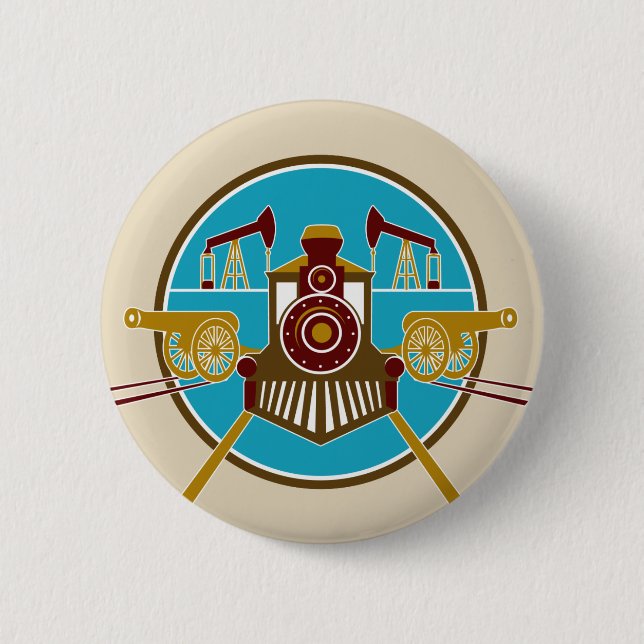 Oldies Memoriy Theme Train and Oil Pump Button (Vorderseite)