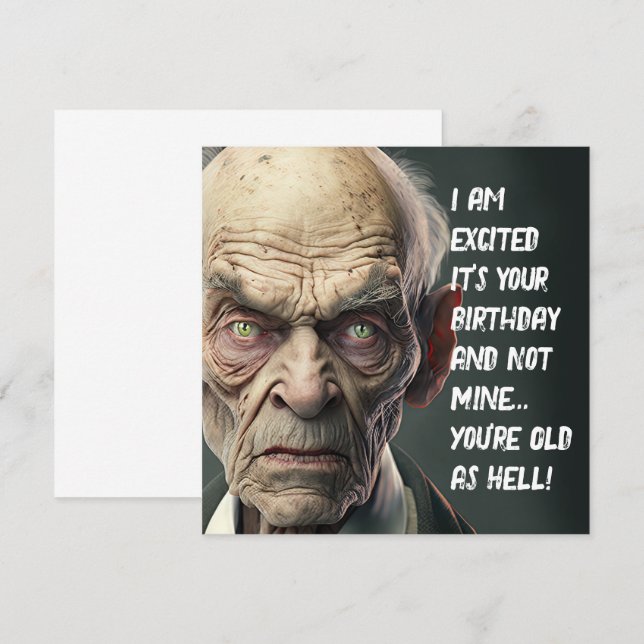 Oldman wünscht Ihnen einen glücklichen Geburtstag (Vorne/Hinten)