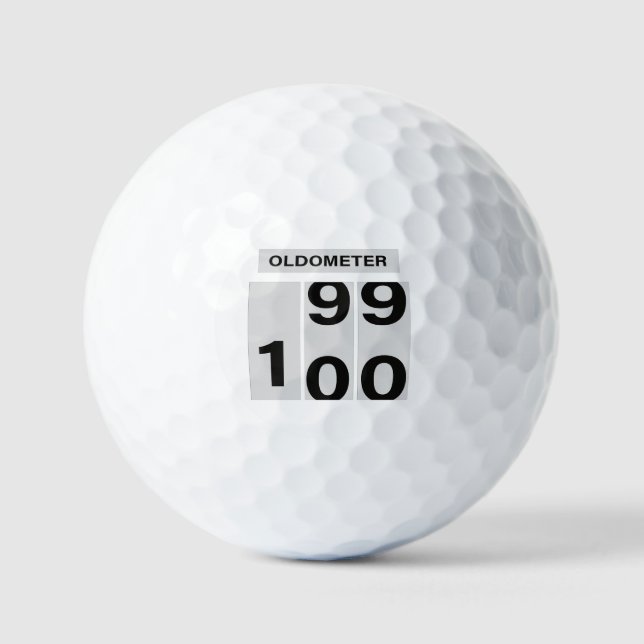 OLDOMETER 100. Geburtstag 99 bis 100 Golfball (Vorderseite)