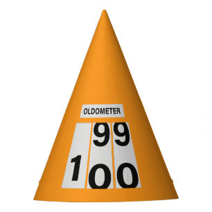 OLDOMETER 100. Geburtstag 99 bis 100 Partyhütchen