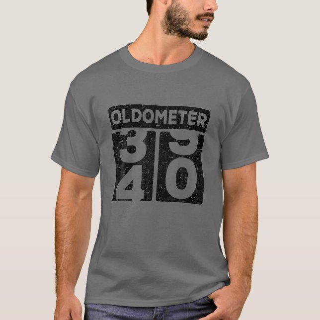 Oldometer 39-40 | 40Th Birthday Funny Gift T-Shirt (Vorderseite)