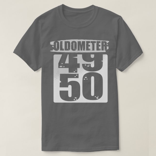 Oldometer 50 50. Geburtstagsfeier T-Shirt (Design vorne)